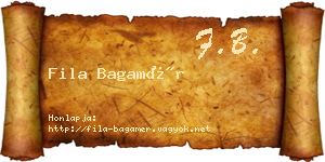 Fila Bagamér névjegykártya